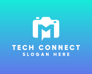 Modern Camera Chat Logo