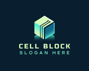 Cyber Technology Cube logo design