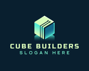 Cyber Technology Cube logo design