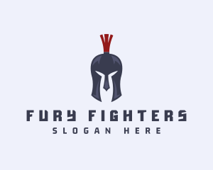 Spartan Helmet Warrior logo design