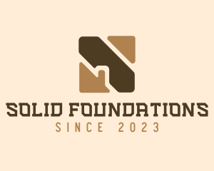 Brick Wood Wall Square logo design