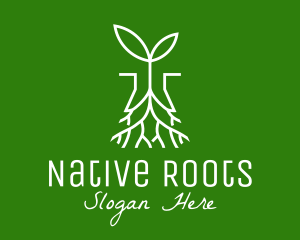 Plant Seedling Root logo design