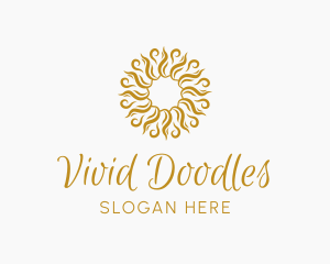 Sunshine Swirl Emblem logo design