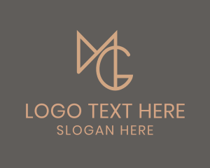 Geometric Letter M & G logo