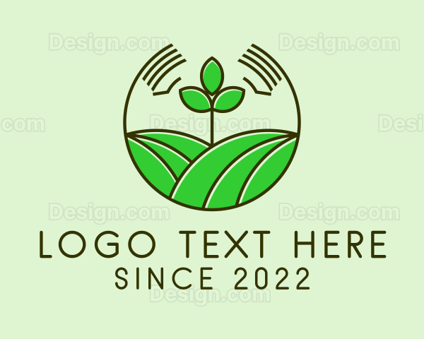 Organic Field Farming Logo