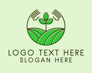 Organic Field Farming Logo