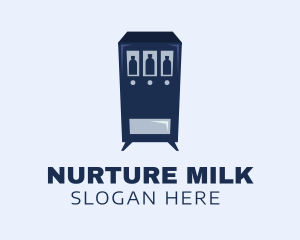 Milk Bottle Dispenser logo design