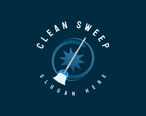 Janitorial Cleaning Mop logo design