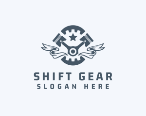 Piston Gear Mechanic logo design