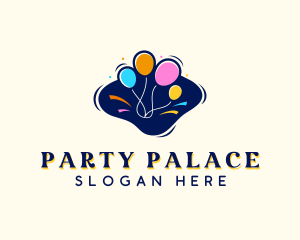 Party Balloon Confetti logo design