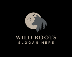 Wild Wolf Forest logo design