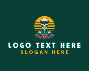Tropical Summer Skeleton logo