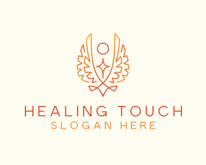 Wings Angel Healing logo design