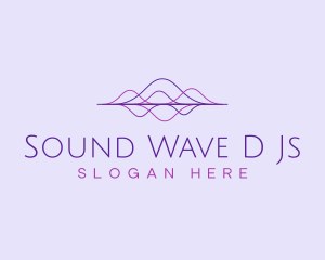 Abstract Line Sound Wave logo design