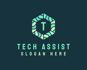 Hexagonal Tech Software logo design