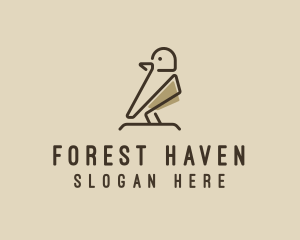 Forest Bird Sparrow logo design