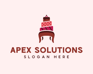 Dessert Cake Chair logo design