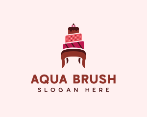 Dessert Cake Chair logo design