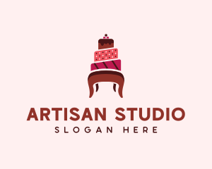 Dessert Cake Chair logo design