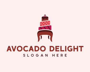 Dessert Cake Chair logo design