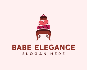 Dessert Cake Chair logo design