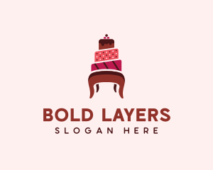 Dessert Cake Chair logo design