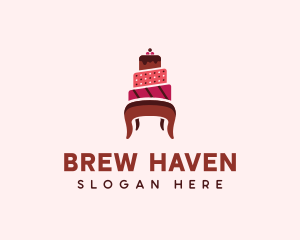 Dessert Cake Chair logo design