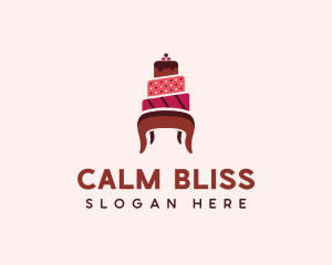 Dessert Cake Chair logo design