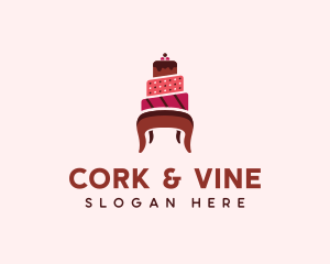 Dessert Cake Chair logo design