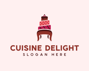 Dessert Cake Chair logo design