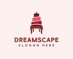 Dessert Cake Chair logo design