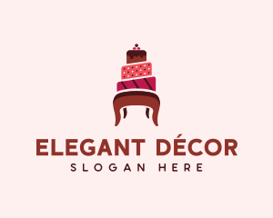 Dessert Cake Chair logo design