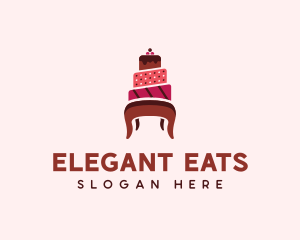 Dessert Cake Chair logo design