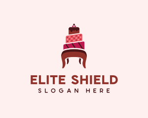 Dessert Cake Chair logo design