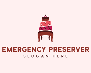 Dessert Cake Chair logo design