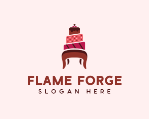 Dessert Cake Chair logo design