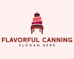 Dessert Cake Chair logo design