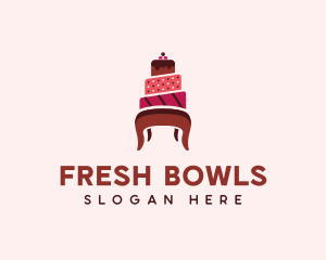 Dessert Cake Chair logo design