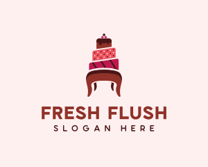 Dessert Cake Chair logo design