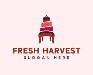 Dessert Cake Chair logo design