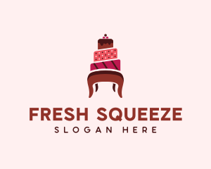 Dessert Cake Chair logo design