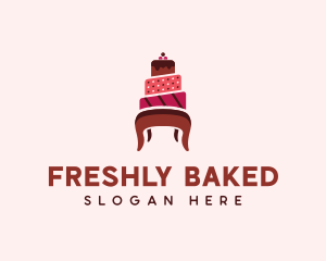 Dessert Cake Chair logo design