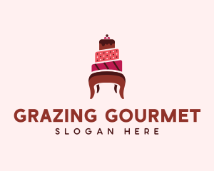 Dessert Cake Chair logo design