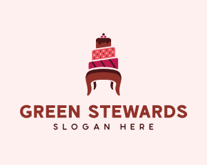 Dessert Cake Chair logo design