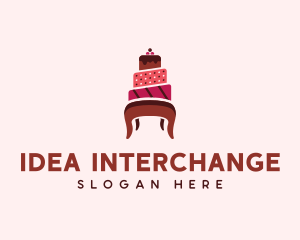 Dessert Cake Chair logo design