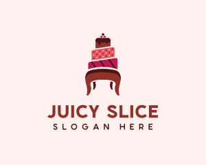 Dessert Cake Chair logo design