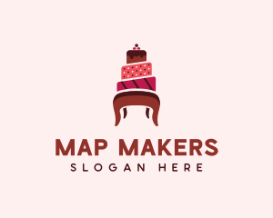 Dessert Cake Chair logo design