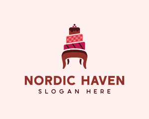 Dessert Cake Chair logo design