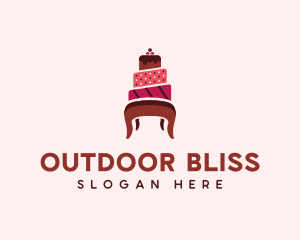 Dessert Cake Chair logo design