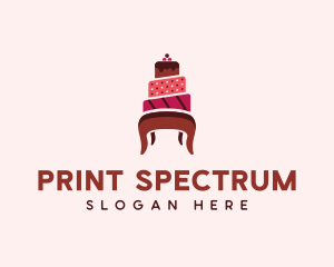 Dessert Cake Chair logo design